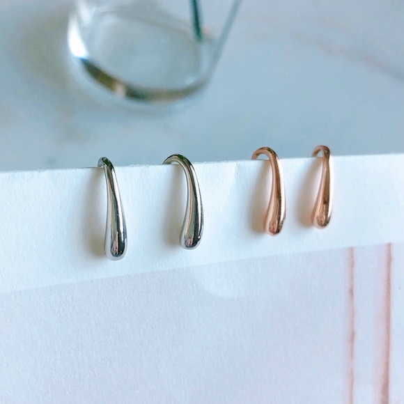 Water drop S925  earrings in rose gold color - Picture 3 of 5